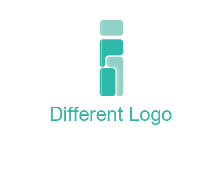 squares forming letter i logo