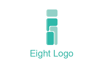 squares forming letter i logo