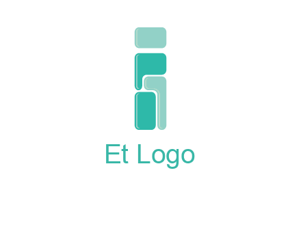squares forming letter i logo