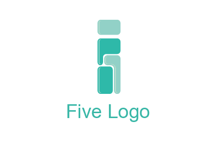 squares forming letter i logo