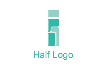 squares forming letter i logo