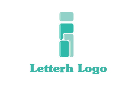 squares forming letter i logo