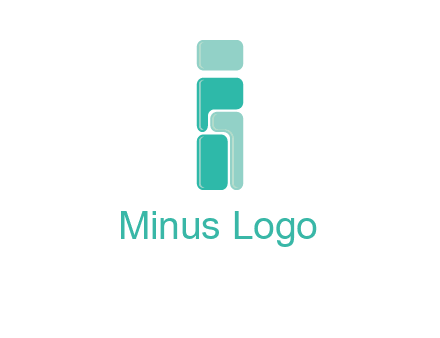 squares forming letter i logo