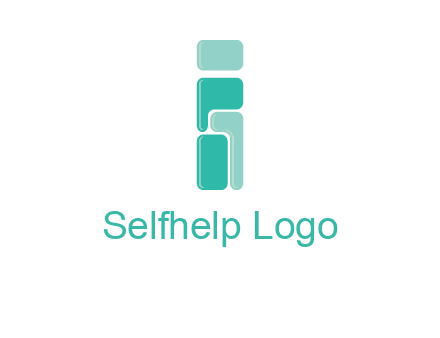squares forming letter i logo