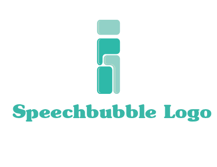 squares forming letter i logo