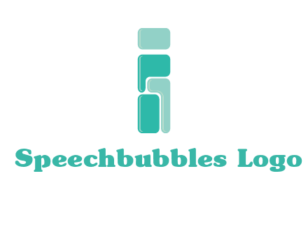 squares forming letter i logo