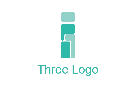 squares forming letter i logo