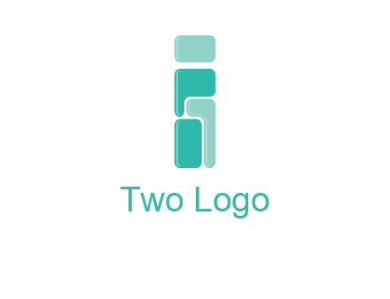 squares forming letter i logo