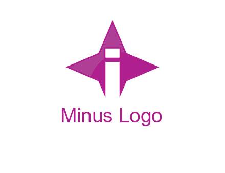 letter i inside star shape logo