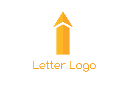 arrow forming letter i logo