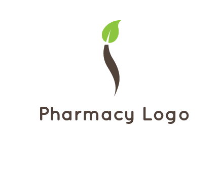 leaf incorporate with letter i logo