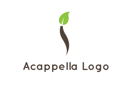 leaf incorporate with letter i logo