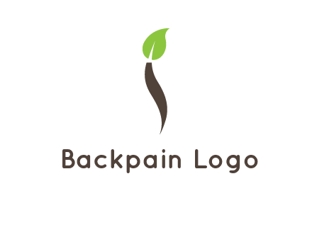 leaf incorporate with letter i logo