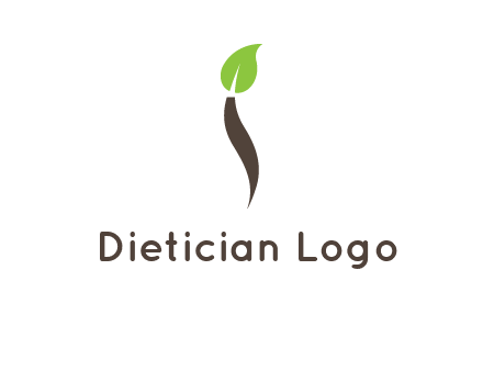 leaf incorporate with letter i logo