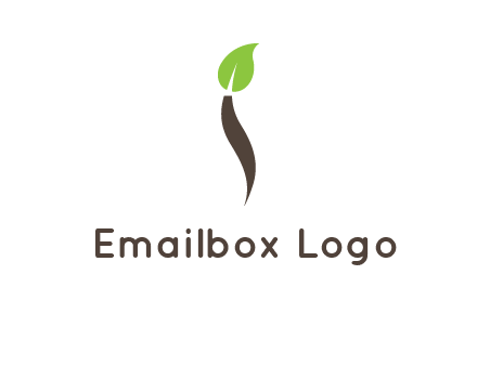 leaf incorporate with letter i logo