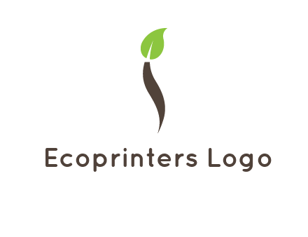 leaf incorporate with letter i logo