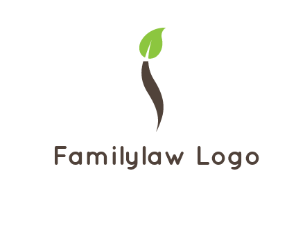 leaf incorporate with letter i logo