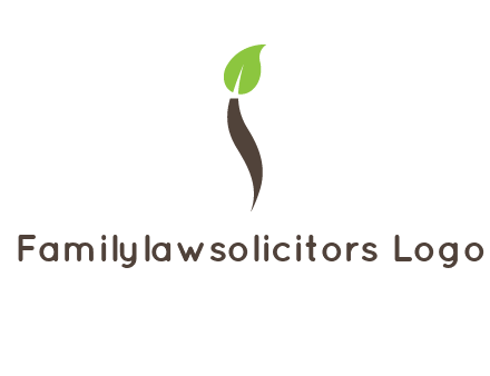 leaf incorporate with letter i logo