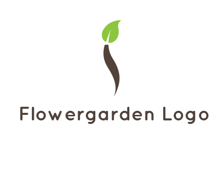 leaf incorporate with letter i logo