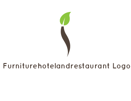 leaf incorporate with letter i logo