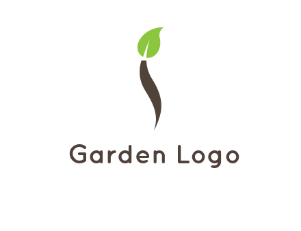leaf incorporate with letter i logo