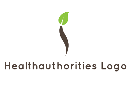 leaf incorporate with letter i logo