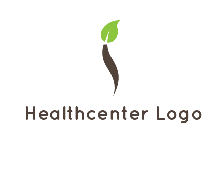 leaf incorporate with letter i logo