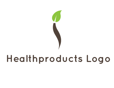 leaf incorporate with letter i logo