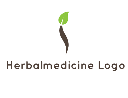 leaf incorporate with letter i logo