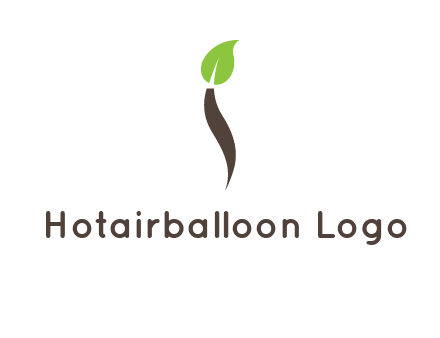 leaf incorporate with letter i logo