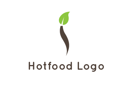 leaf incorporate with letter i logo