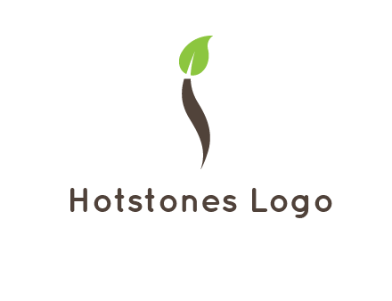 leaf incorporate with letter i logo