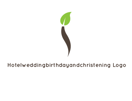 leaf incorporate with letter i logo