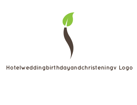 leaf incorporate with letter i logo