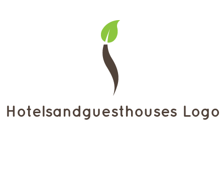 leaf incorporate with letter i logo