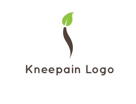 leaf incorporate with letter i logo