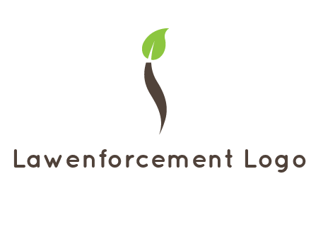 leaf incorporate with letter i logo