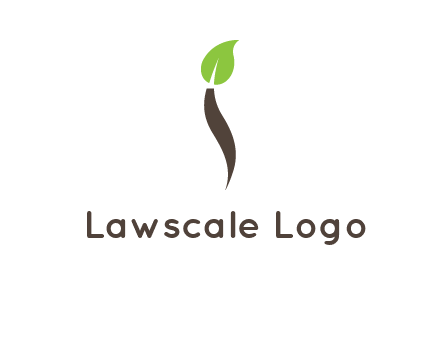 leaf incorporate with letter i logo