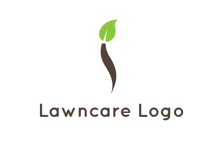 leaf incorporate with letter i logo