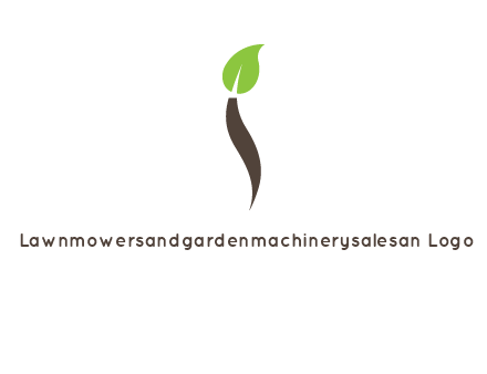 leaf incorporate with letter i logo