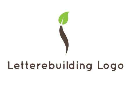 leaf incorporate with letter i logo