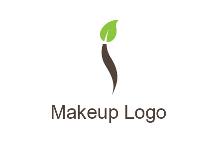 leaf incorporate with letter i logo
