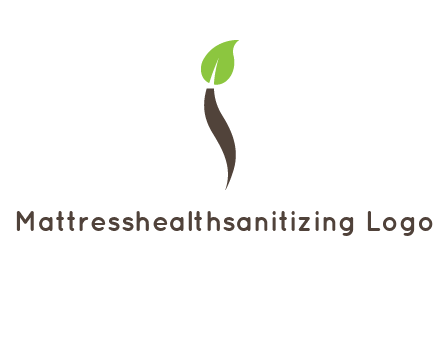leaf incorporate with letter i logo