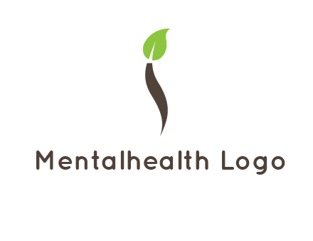 leaf incorporate with letter i logo