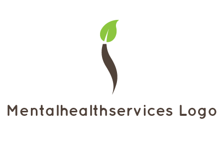 leaf incorporate with letter i logo