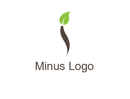 leaf incorporate with letter i logo