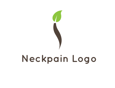 leaf incorporate with letter i logo