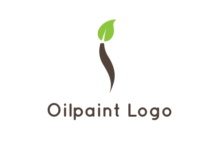leaf incorporate with letter i logo