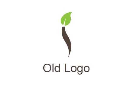 leaf incorporate with letter i logo