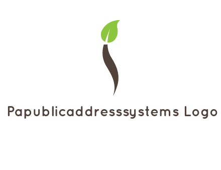 leaf incorporate with letter i logo